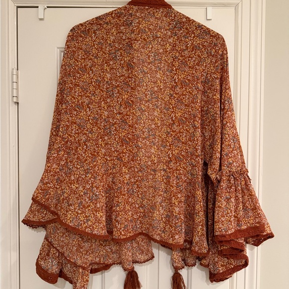 Free People Bohemian Kimono with Tassels - Picture 2 of 4